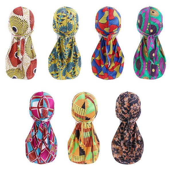 

scarves fashion printed turban hat breathable personality outdoor riding pirate headscarf unique western style windproof baotou cap, Blue;gray