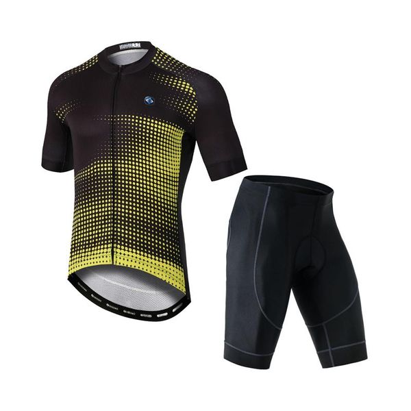 

racing sets yocene custom men summer absorb sweat cycling soft shorts bicycle set printing bike jersey, Black;blue