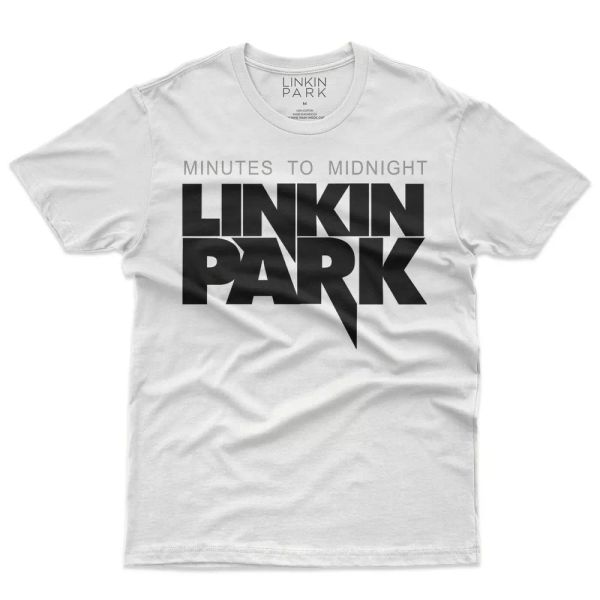 

linkin park minutes to midnight-t-shirt official licensed white, White;black