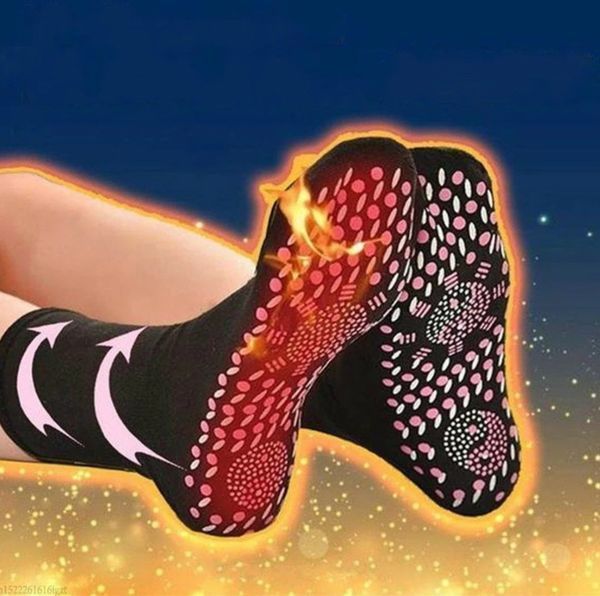 

men's socks gaiters self-heating magnetic for women men self heated tour therapy comfortable winter warm massage pression, Black;blue