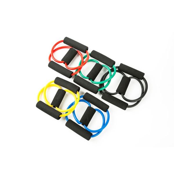 

yoga gym fitness resistance bands 8 word chest expander rope crossfit tpe tubes pedal excerciser body training