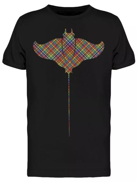 

Stingray Fish Colorful Pixels Tee Men's -Image by Shutterstock, White;black