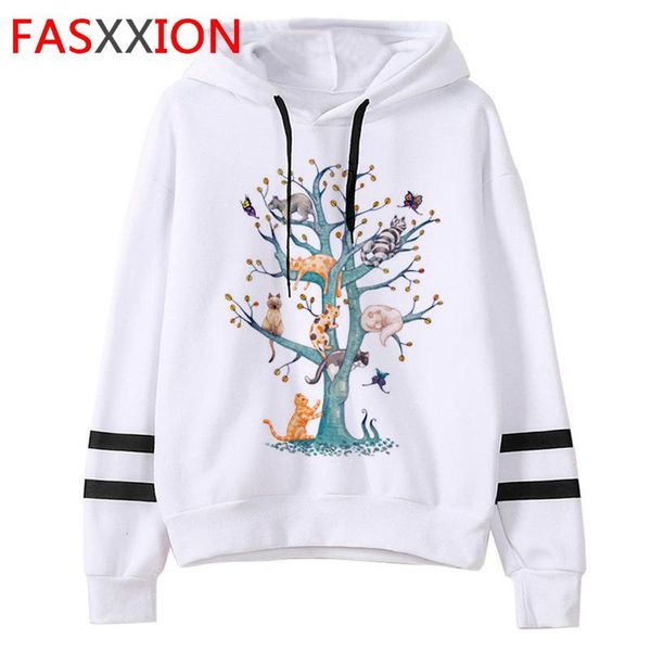 

women's hoodies & sweatshirts kawaii cat funny cartoon harajuku winter warm hoodie women ullzang cute 90s graphic sweatshirt fashion ko, Black