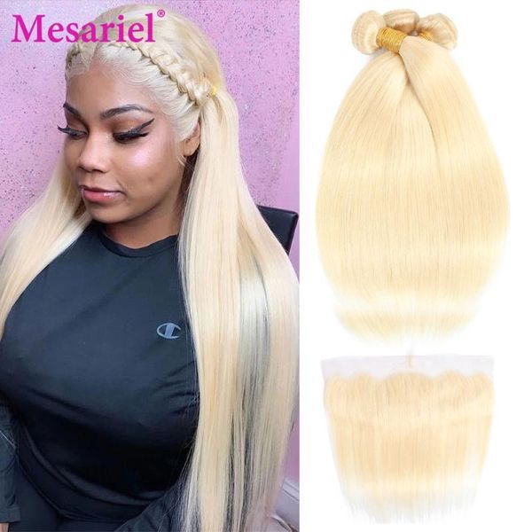 

human hair bulks blonde straight 13x4 lace frontal closure bundles with remy honey ear to 613 peruvian, Black