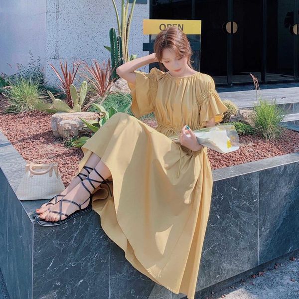 

casual dresses cmaz dres for women summer 2021 korean style, Black;gray