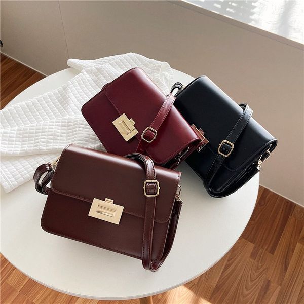 

women crossbody bags famous brand flap small square bag female 2021 luxury design lock shoulder message bags solid color handbag
