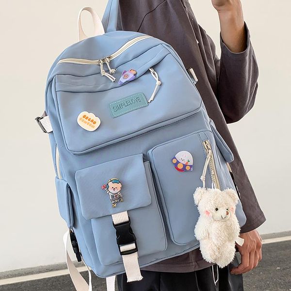 

backpack enopella fashion school waterproof nylon women mochila bookbag for teenage cute girl shoulder bag kawaii lady rucksack