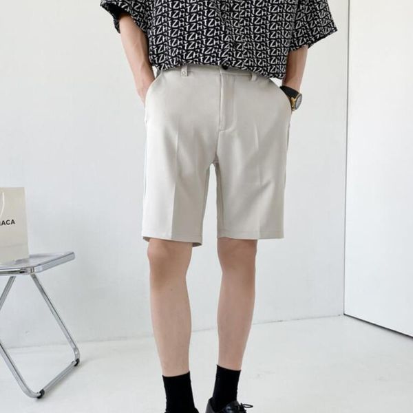 

men's shorts summer suit slim fashion gray black beige dress men korean loose straight casual mens society 28-36, White;black