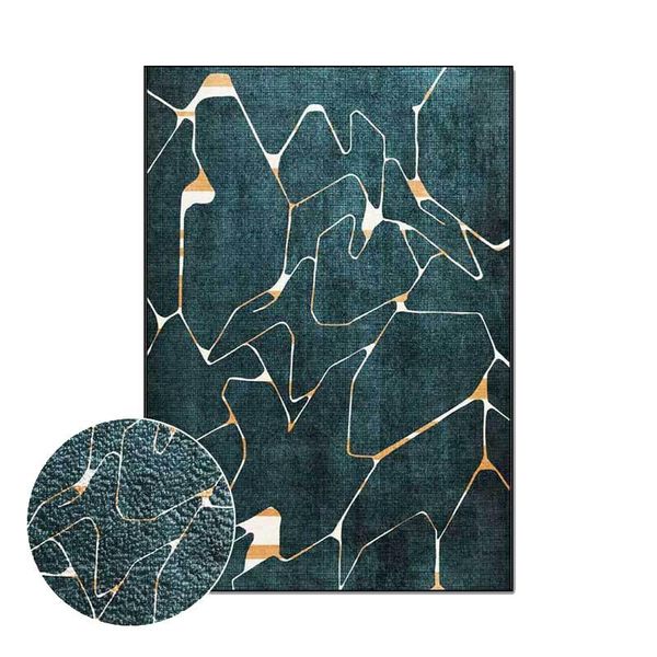 

carpets dark green abstract lines carpet for living room rectangle bedroom bedside floor mat non slip parlor area rug children's