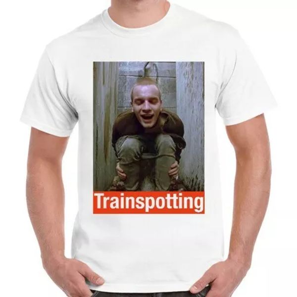 

trainspotting ewan mcgregor funny men women retro cool gift t shirt 2592, White;black