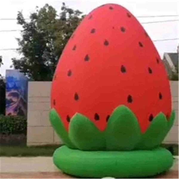 Balão de publicidade promocional de morango inflável de brinquedo modelo de frutas personalizado com impressão base Oxford à venda