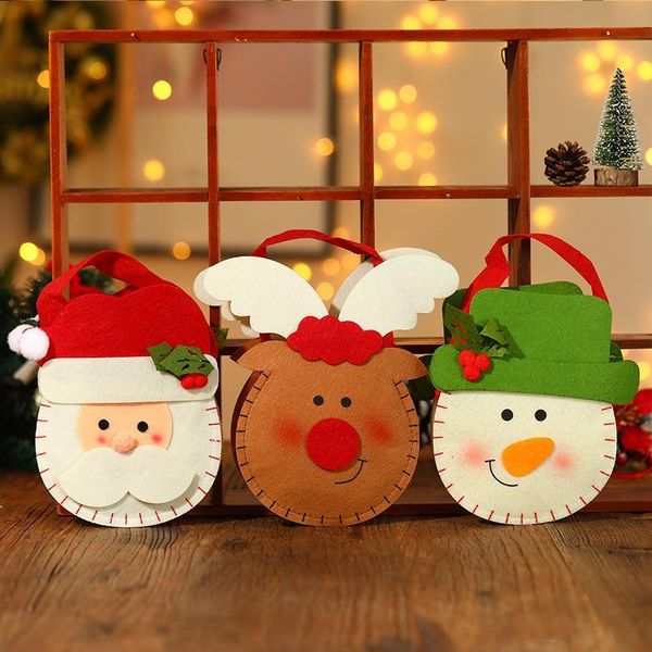 

christmas decorations children's tote bag candy non woven apple bbag party decoration gift