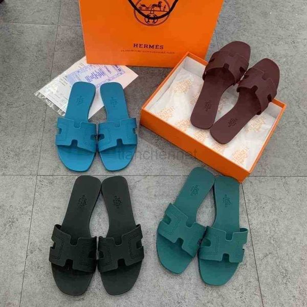 

20201 europe and the united states new summer white sal flat bottom fashion versatile leather inside outside wear h slippers seaside un9uun9, Black