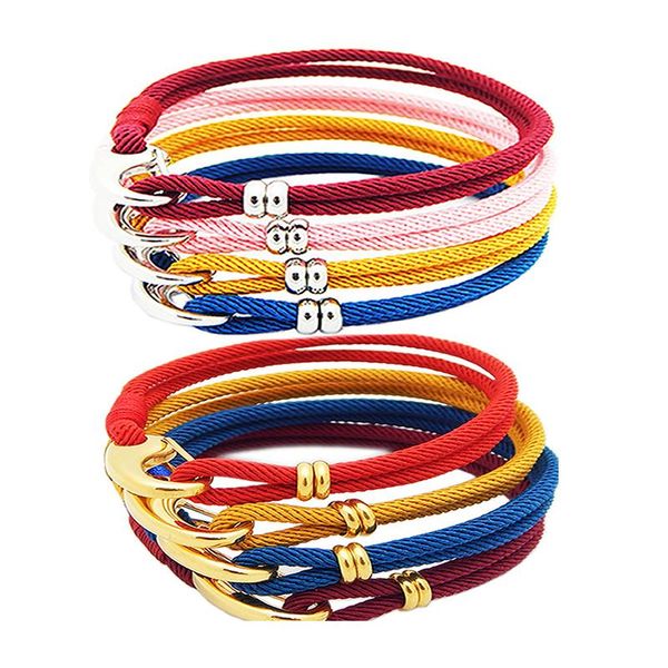 

charm bracelets 17/18/19/20cm red thread amulet for women lucky fashion bracelet elegant romantic couple jewelry wholesale, Golden;silver