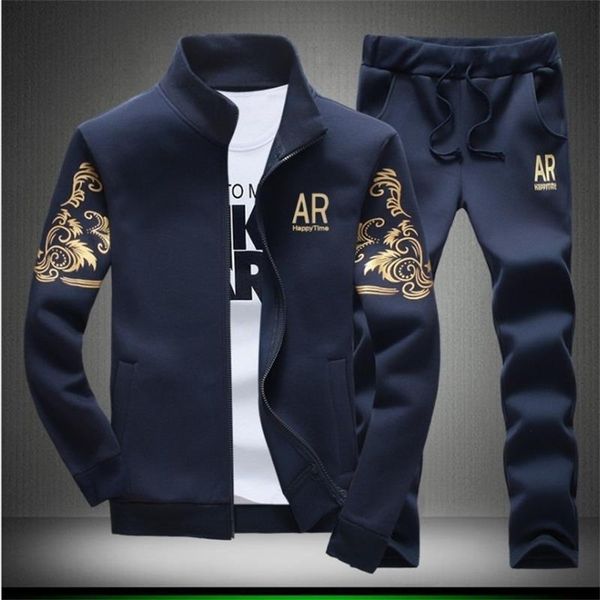 

jogging clothing 2121 men's suit spring and autumn sportswear 2-piece sports jacket+sweatpants asian size m-5xl, Black;red