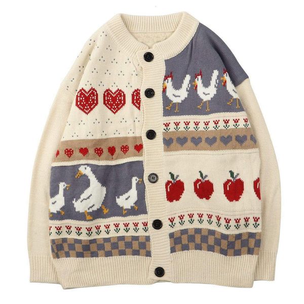 

men's sweaters male and female jacquard sweater, hip hop wide 2021, White;black