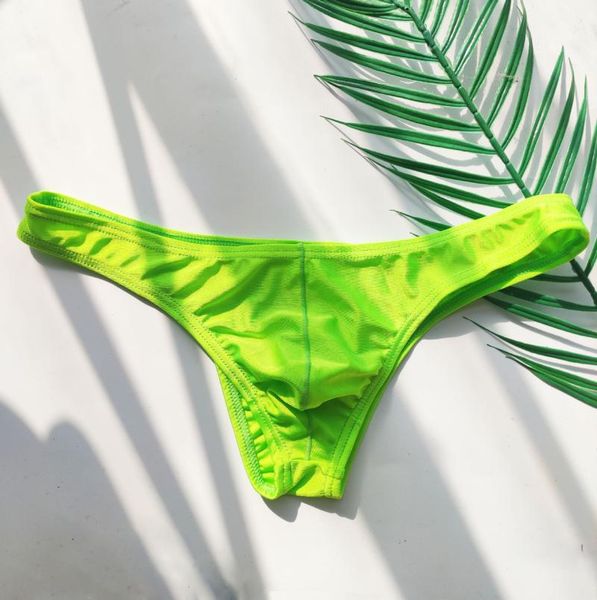 

underpants 2021 brand men's thongs men smooth soft g-strings low waist bikini quick dry panties male solid underwear, Black;white