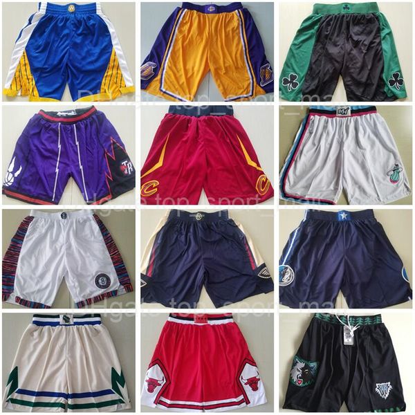 

stitched basketball shorts team color sport wear without pocket short sweatpants pant black white red purple elastic waist men size s m l