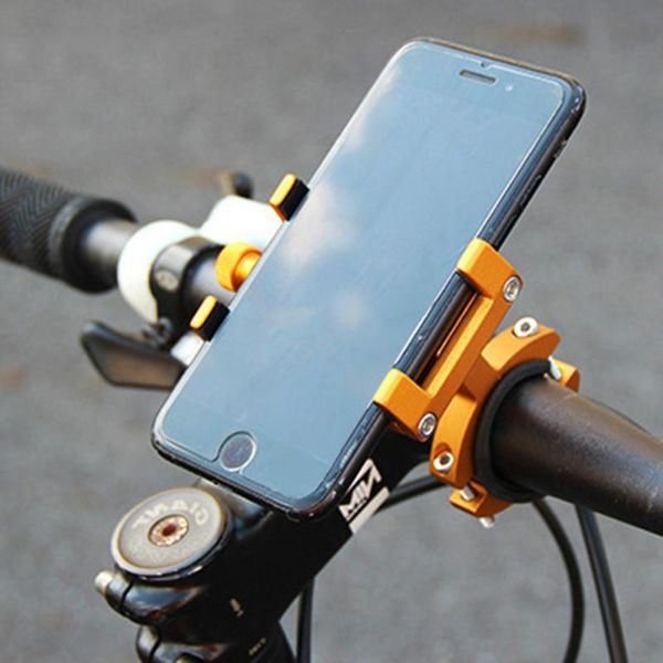 

aluminum bicycle phone holder for moto 3.5-6.2 inch smartphone adjustable support gps bike stand mount bracket cell mounts & holders