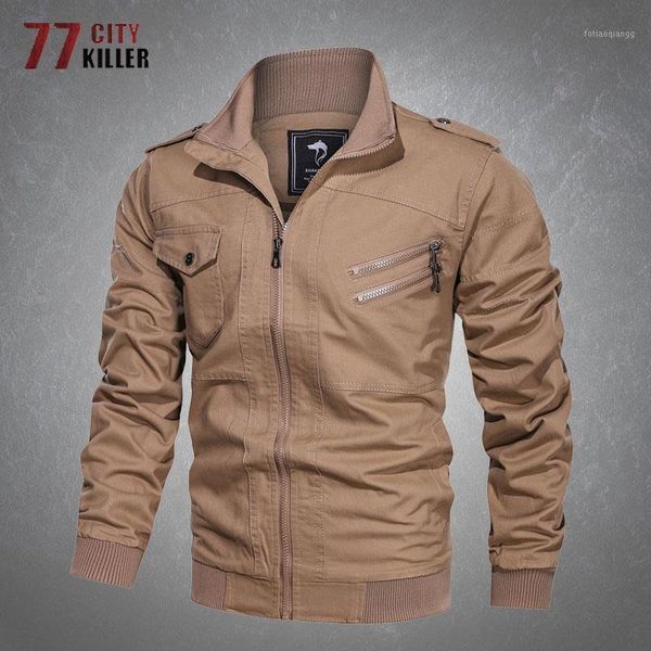 

men's jackets cargo jacket men multiple pockets cotton water wash coats male outdoor commute combat military tactical mens clothing, Black;brown