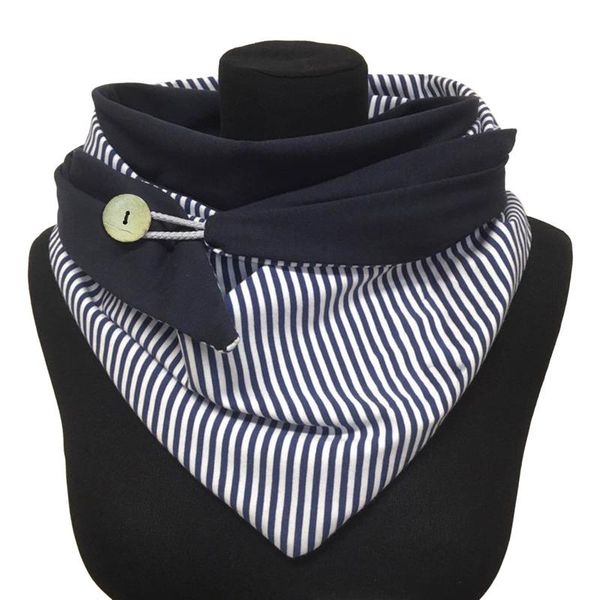 

scarves winter scarf for women casual stripe patchwork vintage multi-purpose shawl button warm shawls bufanda mujer, Blue;gray