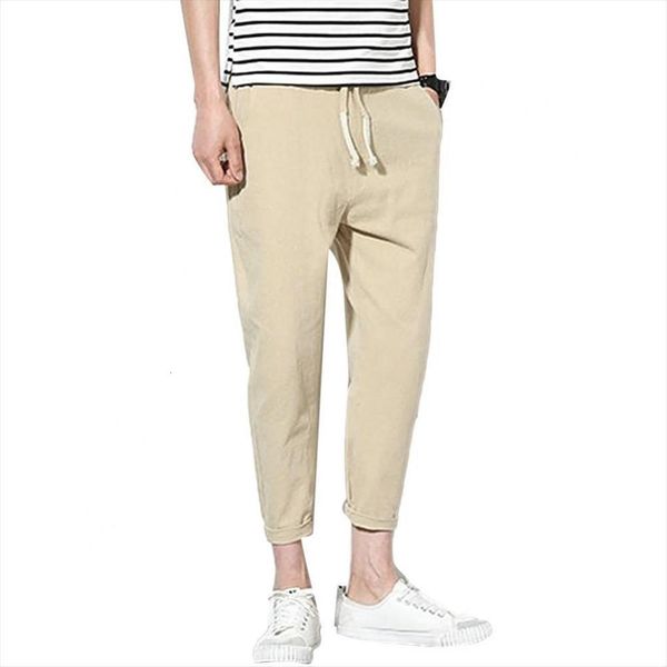 

50%casual solid color women pant ankle tied pockets drawstring sports long pants trousers, Black