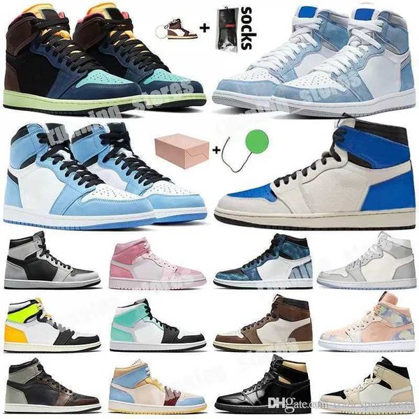 

2021 1 fragment military basketball shoes men 1s university blue hyper digital pink trainers sneakers eur 36-47