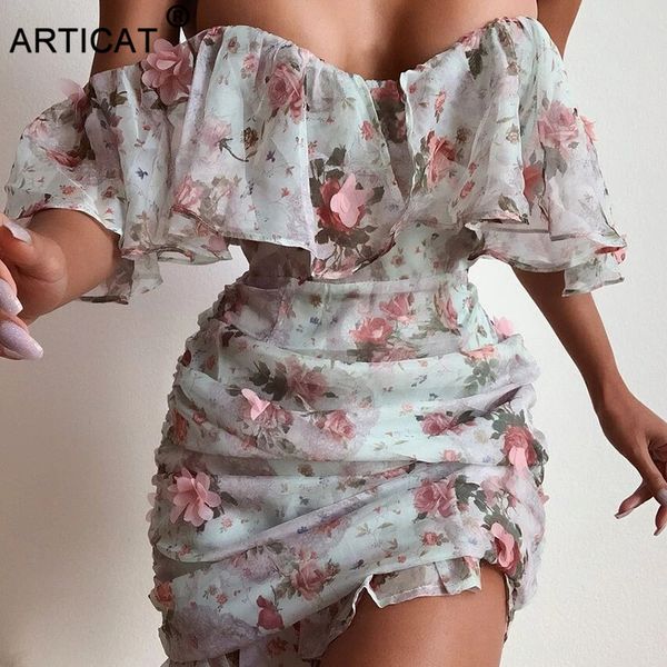 

women elegant floral printed off shoulder double layer dress strapeless ruffles ruched mini chiffon spring dresshigh quality, Black;gray