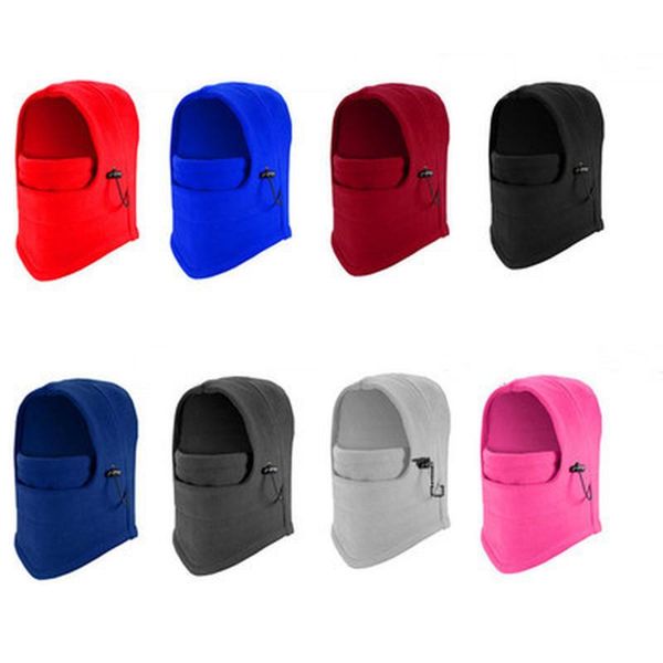 

cycling caps & masks 2021 fashion warm cap winter men women hats waterproof thermal fleece balaclava hat hooded neck warmer hiking scarves, Black
