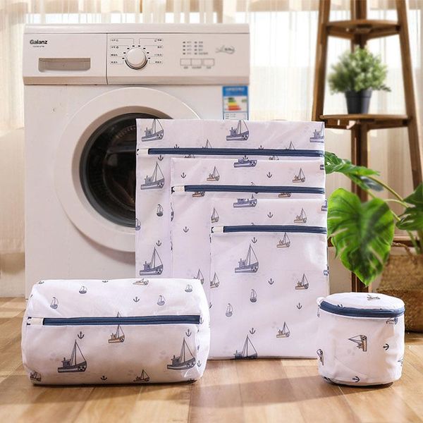 

laundry bags 5pcs thickened bag washing machine printing underwear bathroom storage travel clothes organizer
