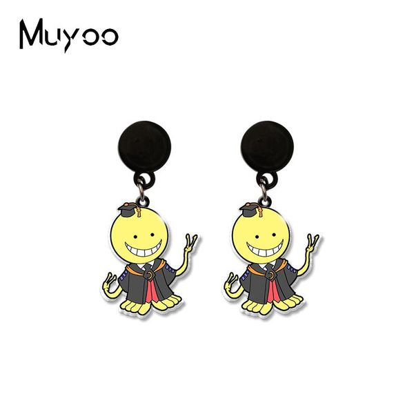 

dangle & chandelier 2021 assassination classroom anime handcraft acrylic epoxy resin drop dangles earrings, Silver