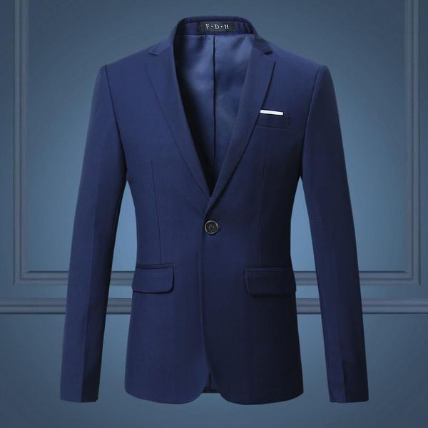 

men's suits & blazers plus size m-6xl blazer jacket classy one button slim fit suit mens business casual solid color, White;black