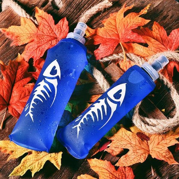 

water bottle 250/500ml silicon for hiking tpu sports bag foldable soft