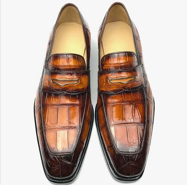 

dress shoes chue crocodile leather men men's business suits, Black