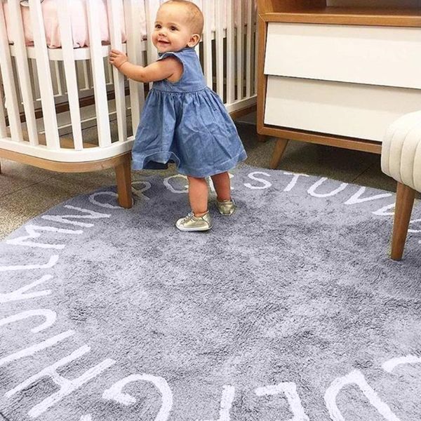 

infant toddlers shower gift playtime kids rug for bedroom playroom early educational 26 alphabet nursery childrens room round carpets