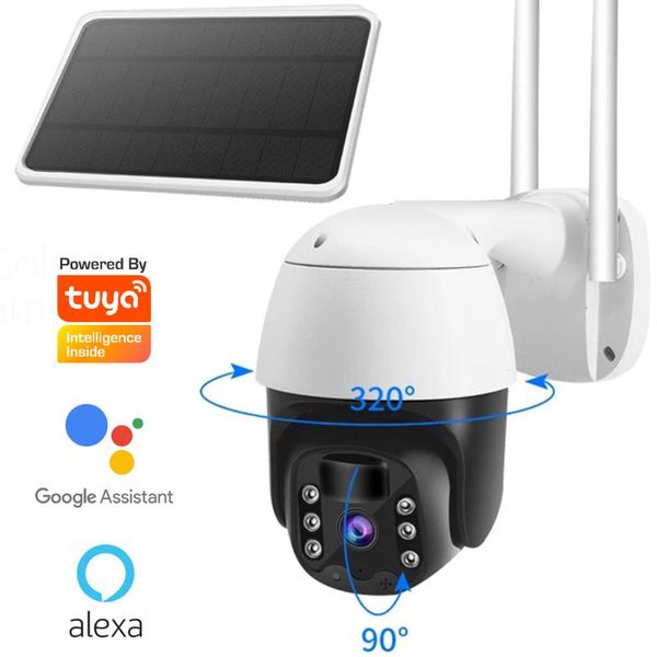 

cameras tuya smart life 4g solar powered battery wifi camera 360 wireless ptz speed dome sim card intelligent energy