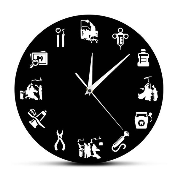 

dental clinic decoration hygienist modern wall clock endodontist office sign watch dentists gift clocks