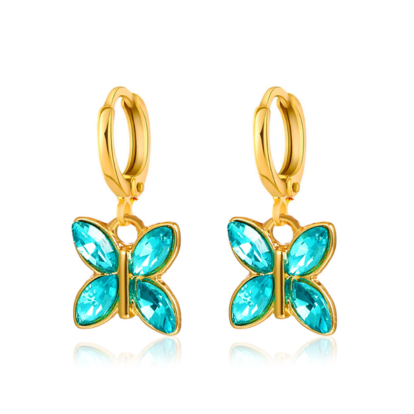 

stud women's fashion earrings temperament simple geometric butterfly shaped jewelry fresh and sweet, Golden;silver