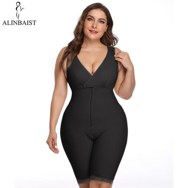 

women body shaper firm waist trainer tummy control overbust bodysuits slimming shapewear underwear bodysuit corset briefs zip