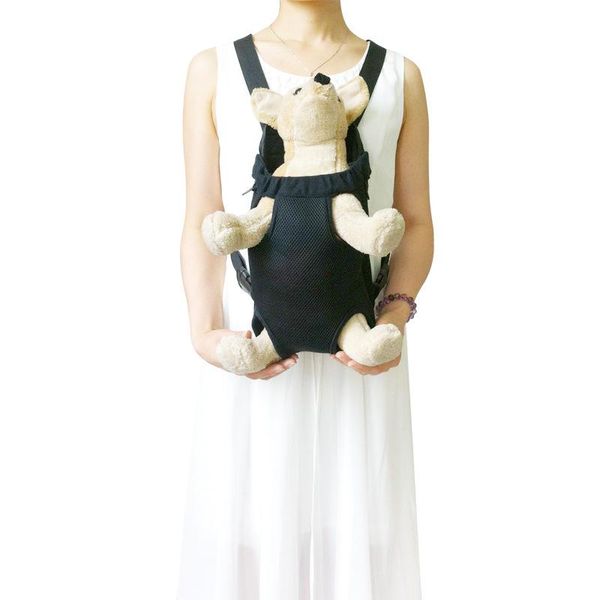 

luxury pet prodcuts portable outdoor cat dog double shoulder breathable mesh bag backpack puppy travel carrier for small car seat covers