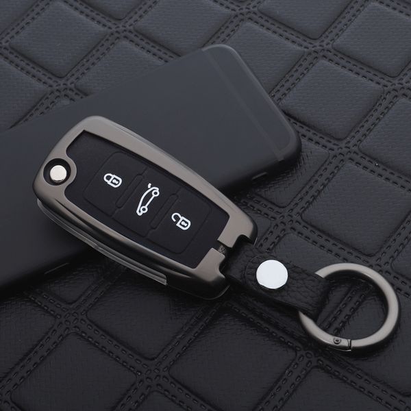 Carro Key Protection Capa de Liga de Zinco para VW Golf Bora Jetta Polo Passat Octavia A5 Fabia para Assento Ibiza Leon