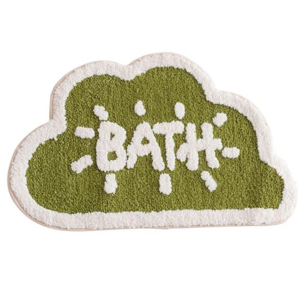 

cushion/decorative pillow the thickened bath cloud flocking cartoon door mat, home bathroom absorbent non-slip floor mat