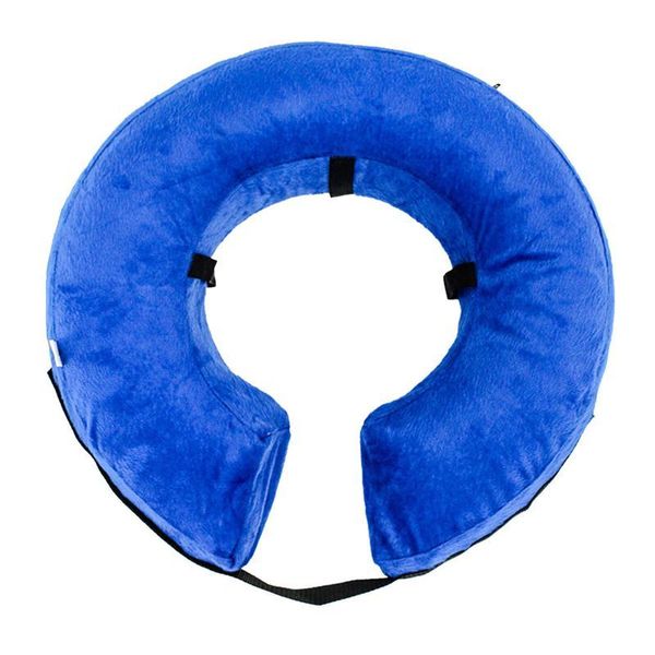 

dog collars & leashes pet recovery inflatable collar adjustable head cover soft neck ring (blue, size xl)