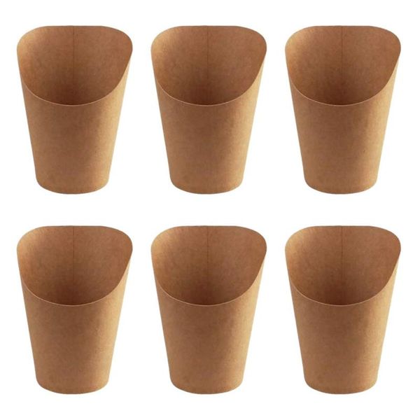 

disposable cups & straws 100pcs disposal take-out party dessert supplies baking cakes egg puff french fries chips snacks kraft paper holder,