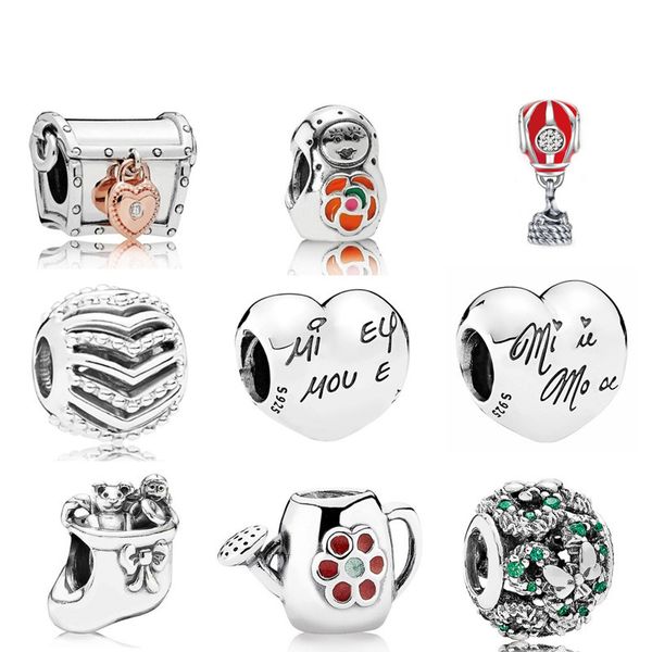 Memnon jóias 925 Sterling prata desejo elegante charme clube encantos matryoshka grânulos coração bead apto pandora estilo braceletes diy 787792d 797844cz 797844cz 797844cz 797844cz 797844cz 797805 791799czn