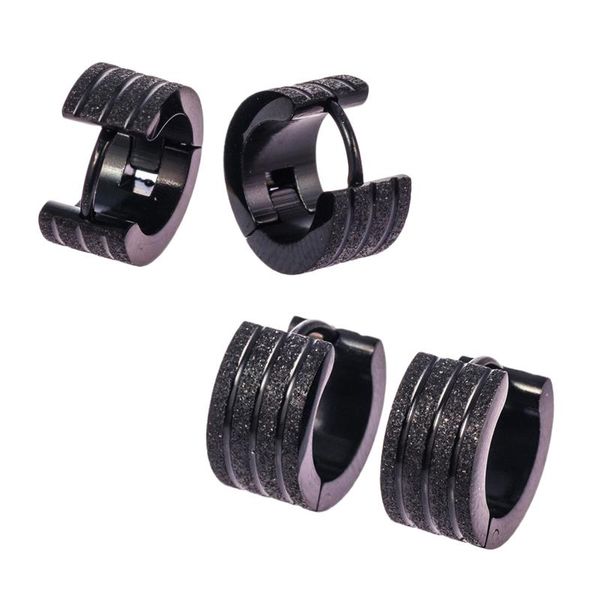 

hoop & huggie men and women stainless steel prevent allergy earrings, Golden;silver