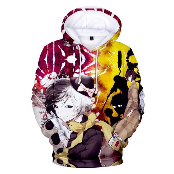 

men's hoodies & sweatshirts men/women sweatshirt bungo stray dogs hoodie fashion anime hooded kids tracksuits children clothes coat, Black