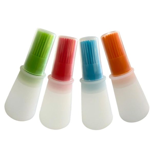 

tools & accessories silicone brush oil bottle with lid barbecue can scale flat b