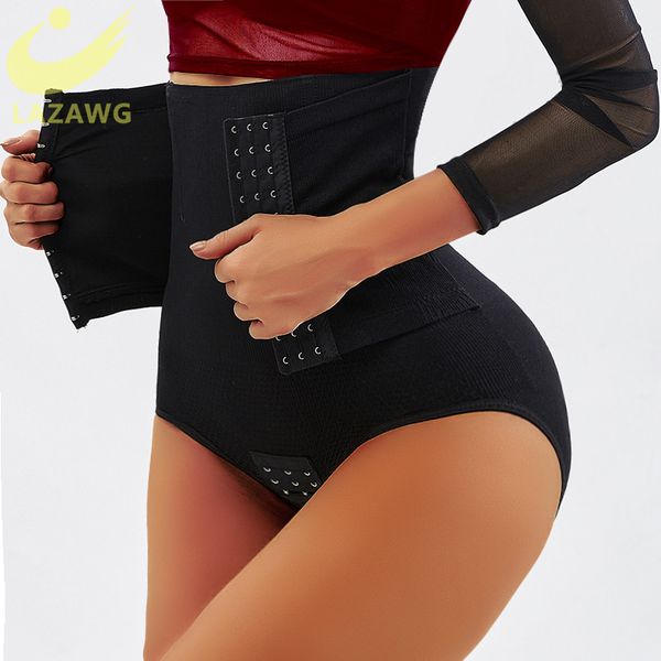 

lazawg butt lifter tummy control panties hook womens body corset shaper waist cincher shapewear trimmer tummy postpartum, Black;white