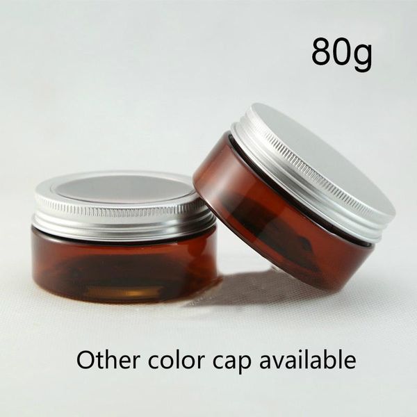 

storage bottles & jars 80g brown plastic bottle empty skin care cream lotion jar refillable bath salt mask powder tea packaging container